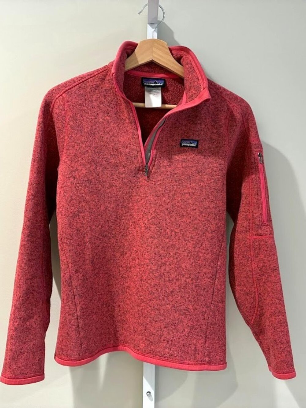 Patagonia Better Sweater 1/4 Zip Fleece Pullover Women's Small Rose Heather